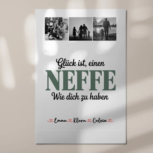Magnetposter Fotoboard Geschenk Fotocollage Neffe - Glück Ist Einen Neffe Wie Dich Zu Haben 1