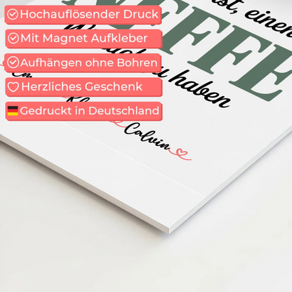 Magnetposter Fotoboard Geschenk - Fotocollage Neffe: Glück ist, einen Neffen wie dich zu haben