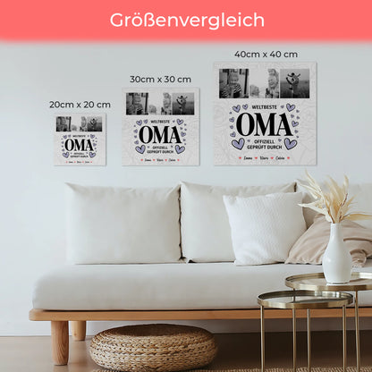 Wandbild Oma Fotocollage Weltbeste Oma Offiziell Geprüft Durch Geschenk 6