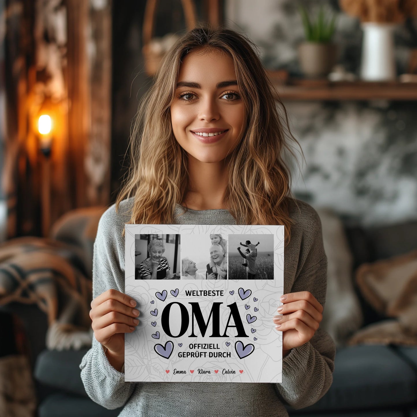 Wandbild Oma Fotocollage Weltbeste Oma Offiziell Geprüft Durch Geschenk 2