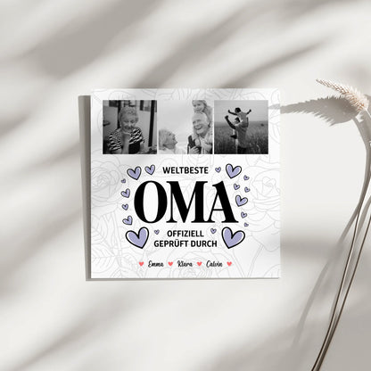 Wandbild Oma Fotocollage Weltbeste Oma Offiziell Geprüft Durch Geschenk 9
