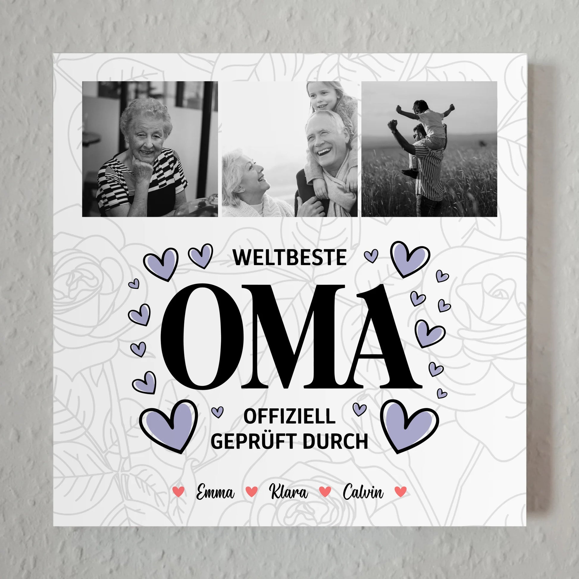 Wandbild Oma Fotocollage Weltbeste Oma Offiziell Geprüft Durch Geschenk 1