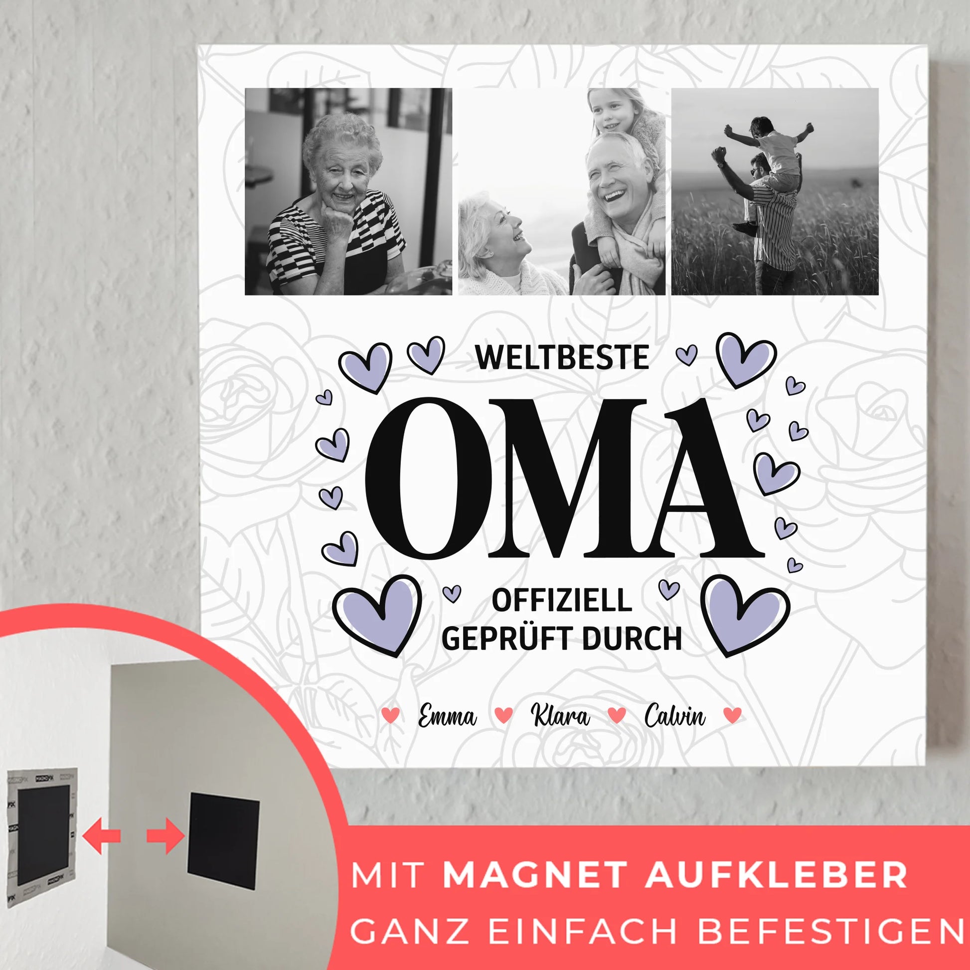 Wandbild Oma Fotocollage Weltbeste Oma Offiziell Geprüft Durch Geschenk 4