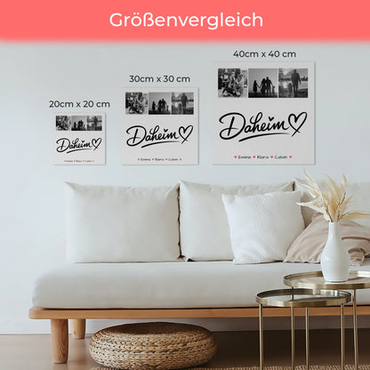 Wandbild Familie Personalisiert Fotocollage Familie Daheim Geschenk Poster Leinwand Tasse