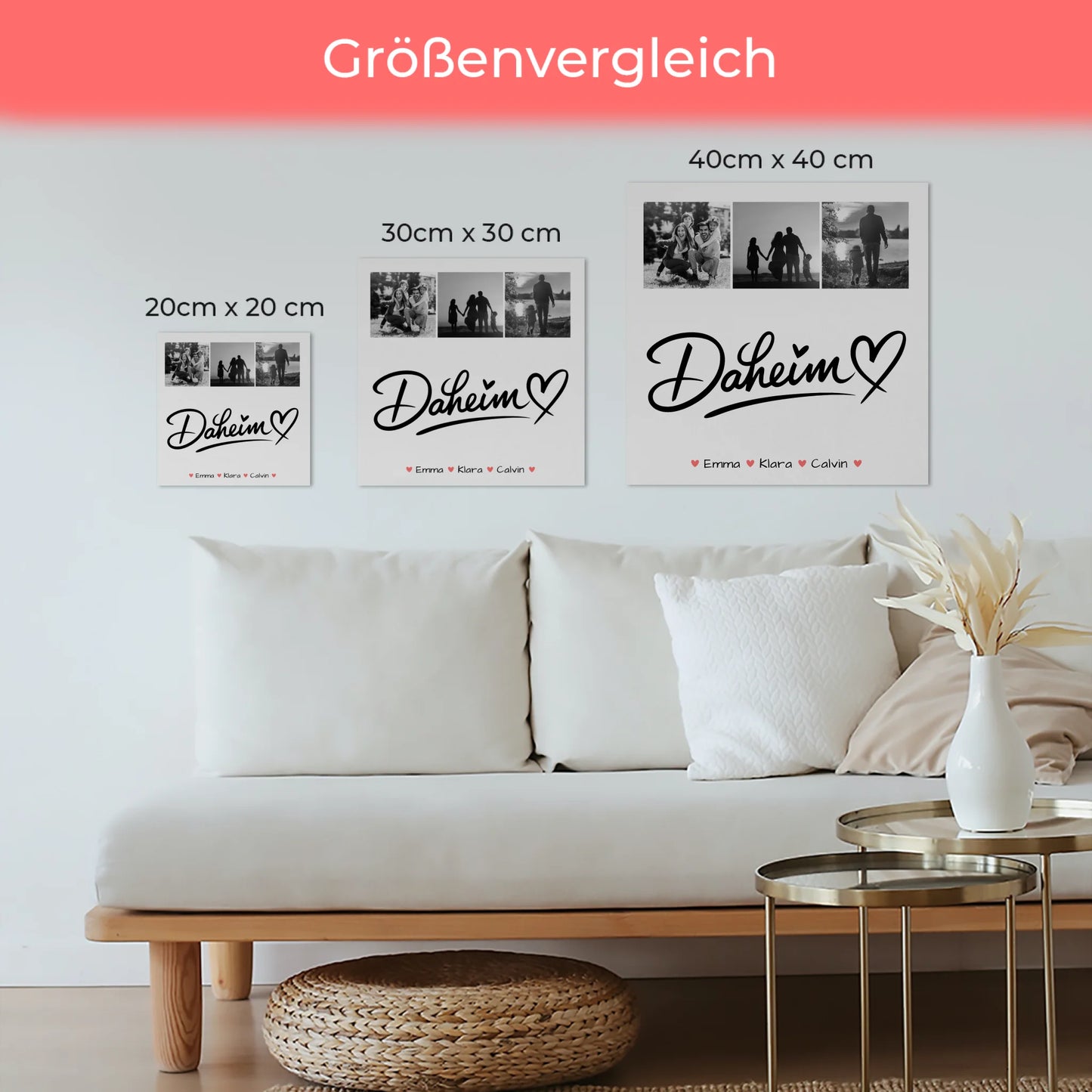 Wandbild Familie Personalisiert Fotocollage Familie Für Dein Daheim 6