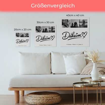 Wandbild Familie Personalisiert Fotocollage Familie Daheim Geschenk Poster Leinwand Tasse