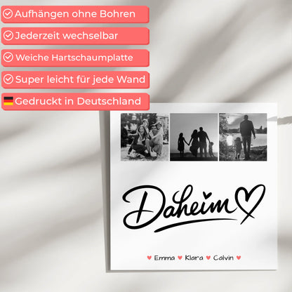 Wandbild Familie Personalisiert Fotocollage Familie Daheim Geschenk Poster Leinwand Tasse