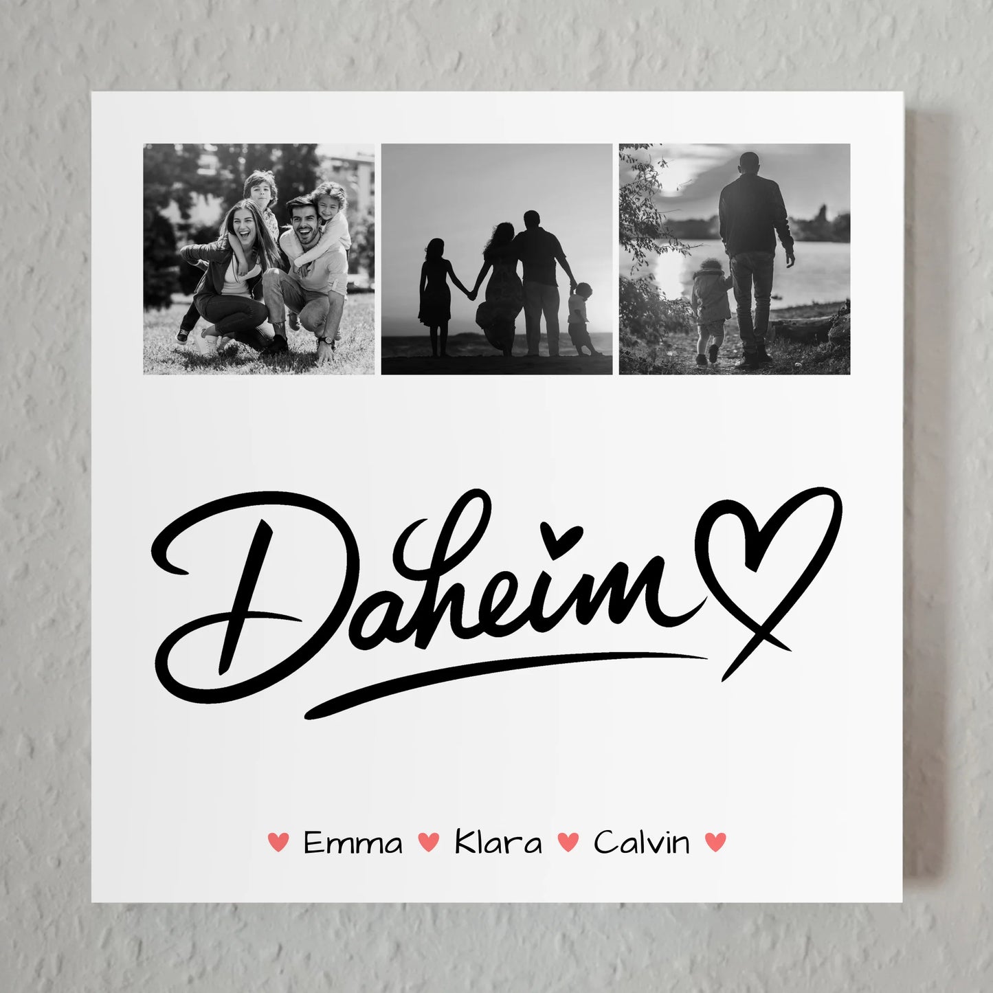 Wandbild Familie Personalisiert Fotocollage Familie Daheim Geschenk Poster Leinwand Tasse