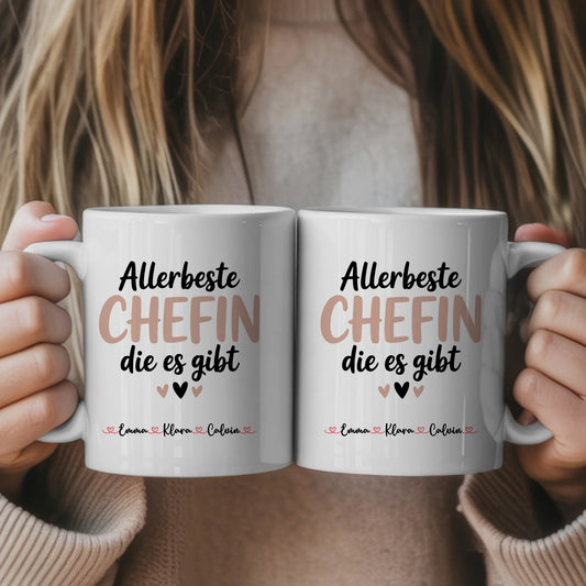 Tasse Mit Namen Und Spruch Chefin Personalisiertes Geschenk für Büro und Alltag 1