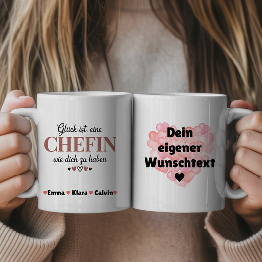 Ausgefallene Tassen Mit Namen Chefin mit Wunschtext personalisierte Geschenkidee 1