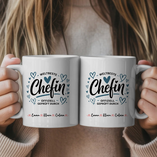 Personalisierte Tasse Mit Namen Geschenk für Chefin Büro Kaffeetasse 1