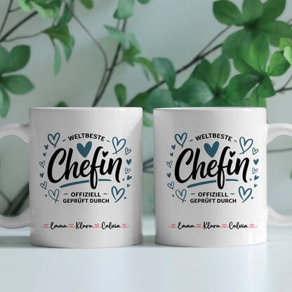 Personalisierte Tasse Mit Namen Geschenk für Chefin Büro Kaffeetasse 2