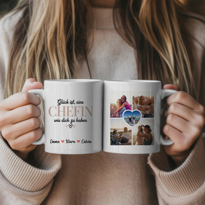 Tasse Mit Name personalisiert Chefin Geschenk Fotocollage Büro Kaffeetasse individuell 5
