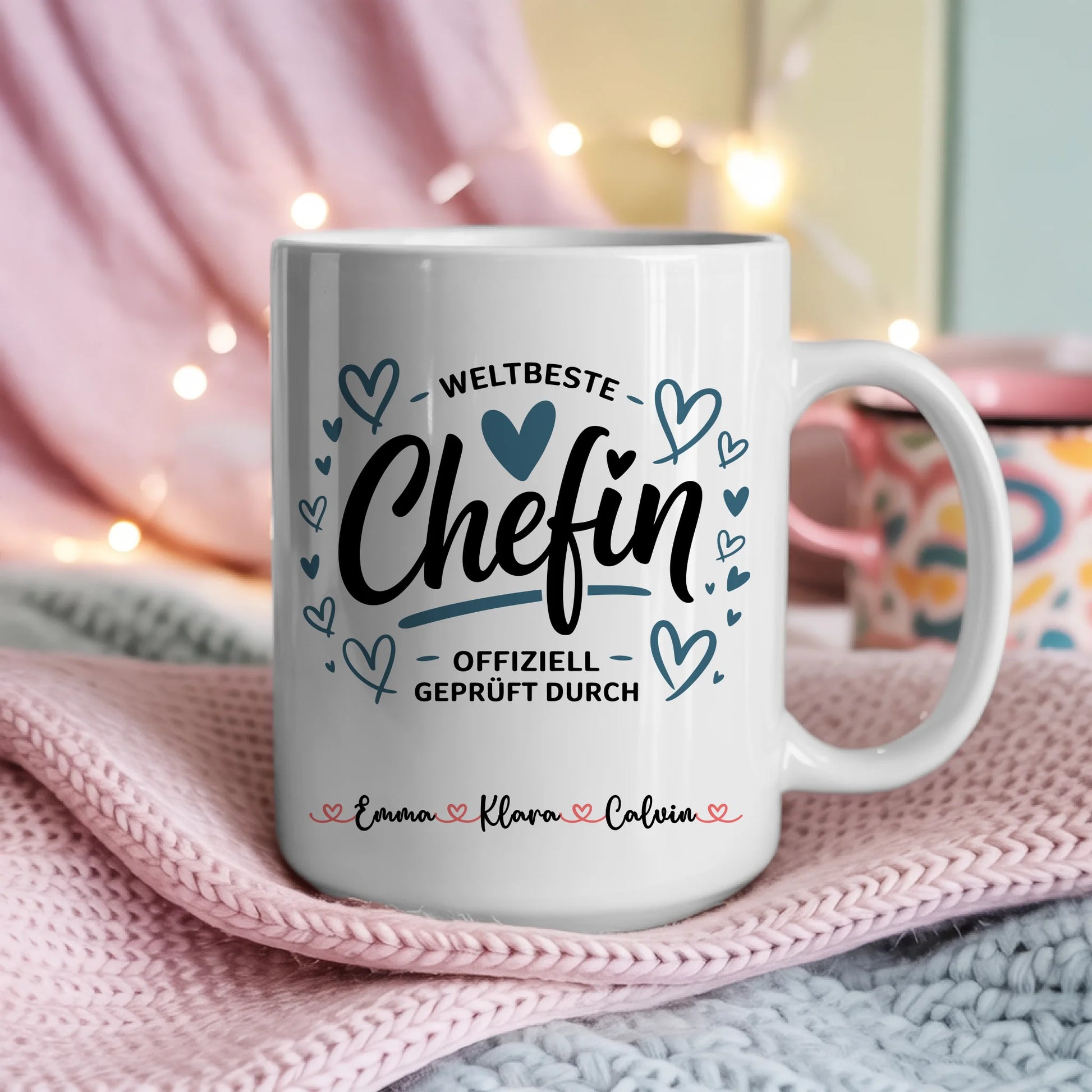 Personalisierte Tasse Mit Namen Geschenk für Chefin Büro Kaffeetasse 4