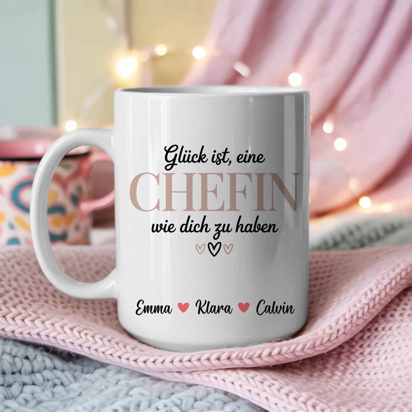 Tasse Mit Name personalisiert Chefin Geschenk Fotocollage Büro Kaffeetasse individuell 3
