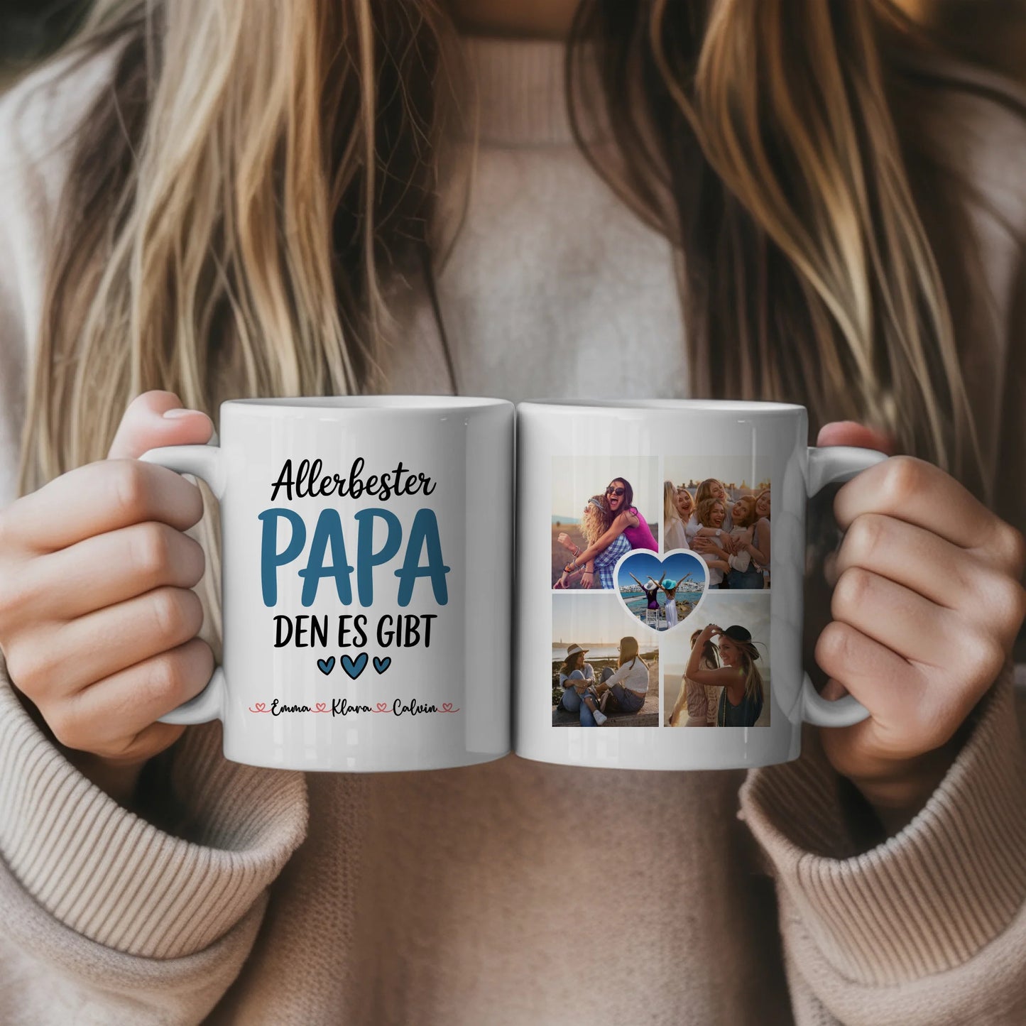 Tasse Vatertag Personalisiert mit Fotocollage Geschenk für Papa mit eigenem Bild 5