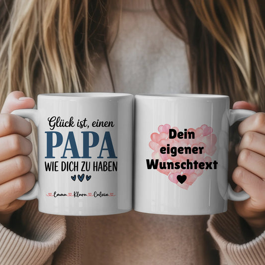 Vatertag Tasse Personalisierte Geschenkidee für Papa mit Wunschtext individuell gestalten 1
