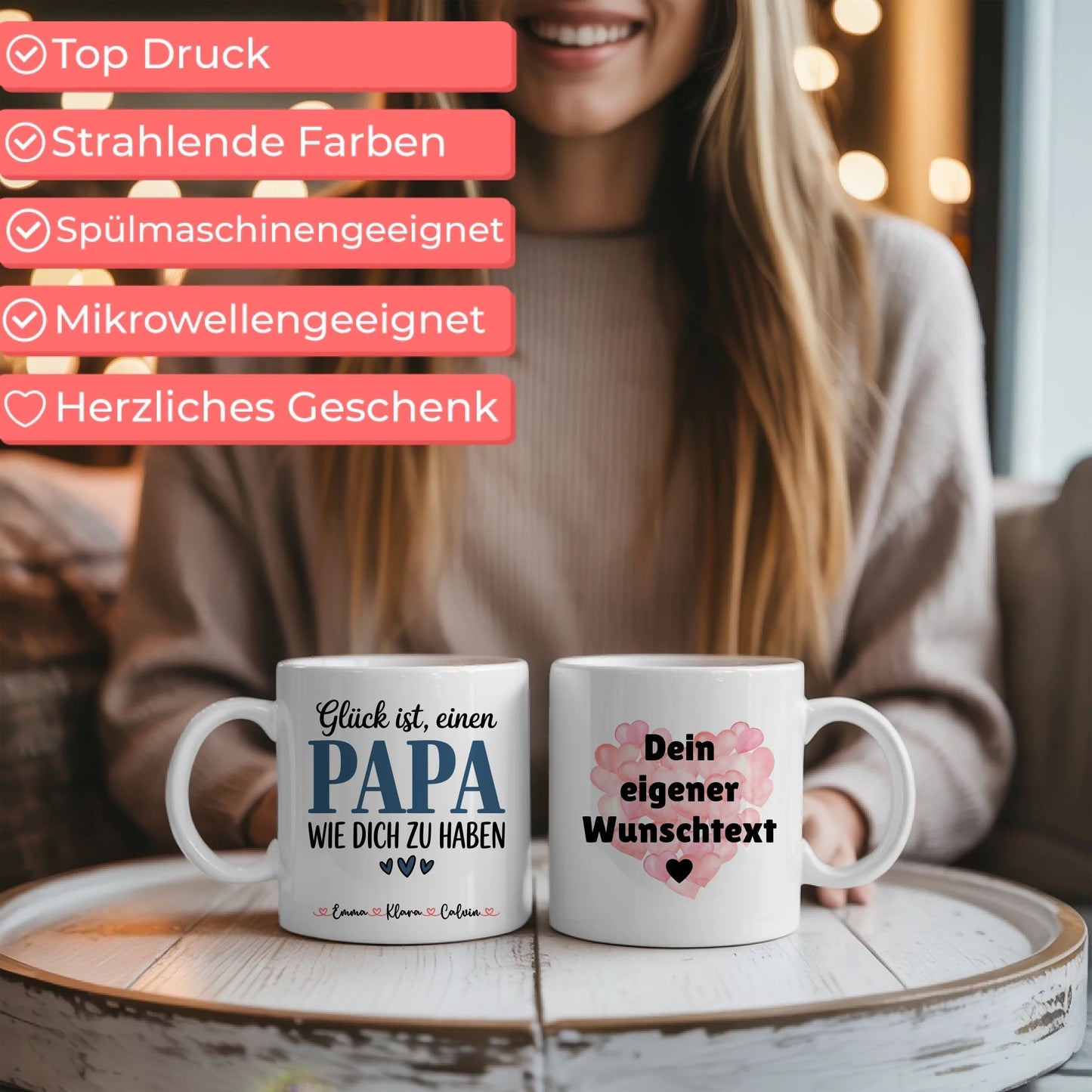 Vatertag Tasse Personalisierte Geschenkidee für Papa mit Wunschtext individuell gestalten 6