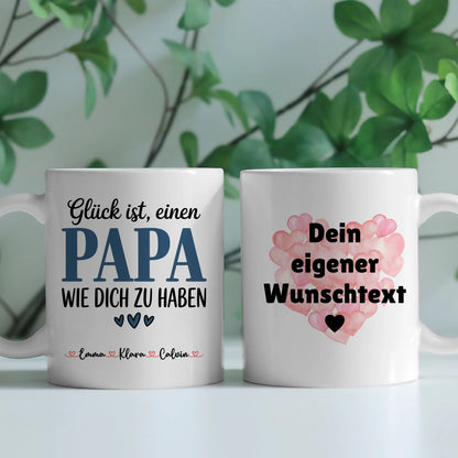 Vatertag Tasse Personalisierte Geschenkidee für Papa mit Wunschtext individuell gestalten 2
