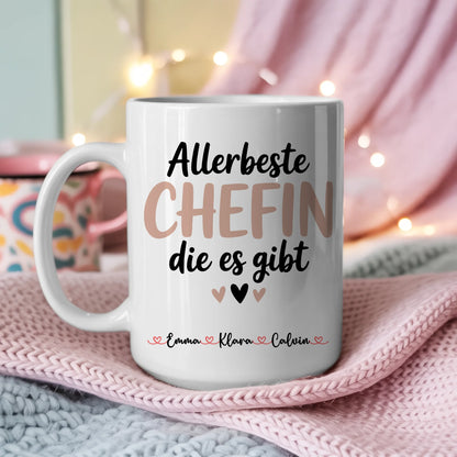 Tasse Mit Namen Und Spruch Chefin Personalisiertes Geschenk für Büro und Alltag 3