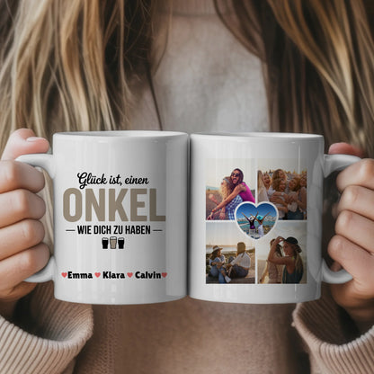 Tasse Mit Namen Und Spruch für Onkel Fotocollage personalisiertes Geschenk 1