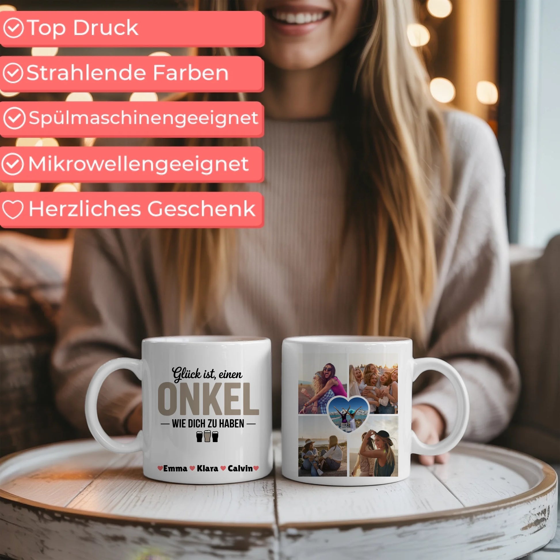 Tasse Mit Namen Und Spruch für Onkel Fotocollage personalisiertes Geschenk 6