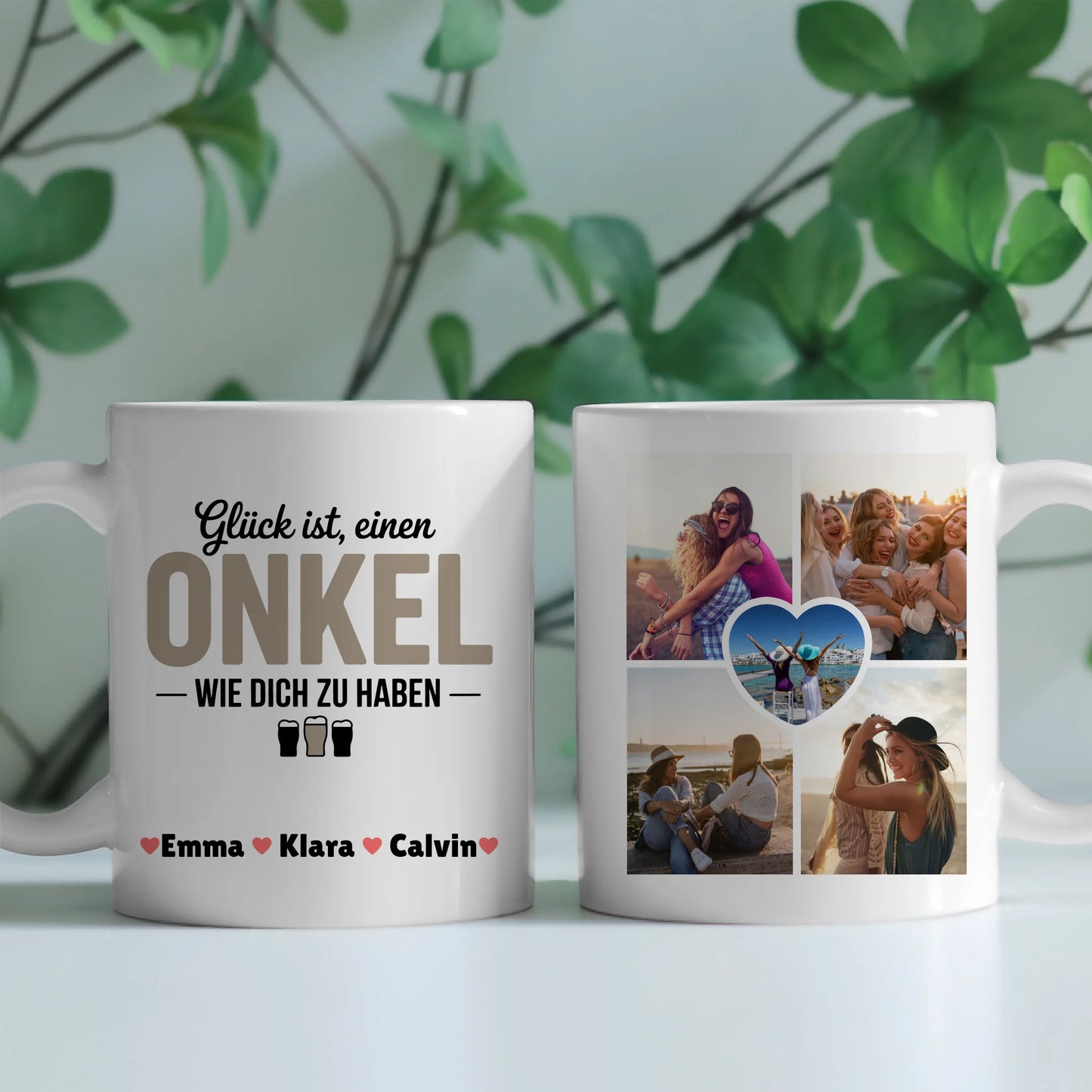 Tasse Mit Namen Und Spruch für Onkel Fotocollage personalisiertes Geschenk 2
