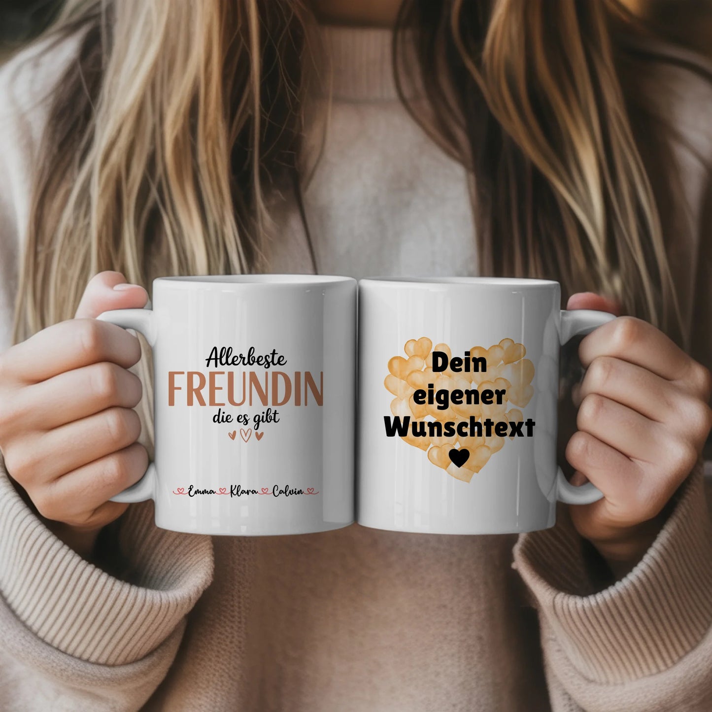 Beste Freundin Tasse Personalisiert Geschenk mit Wunschtext Freundschaft Tasse individuell 5