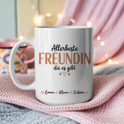 Beste Freundin Tasse Personalisiert Geschenk mit Wunschtext Freundschaft Tasse individuell 3
