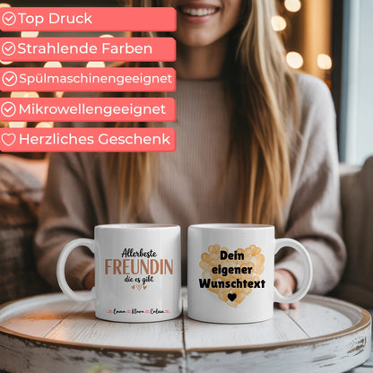 Beste Freundin Tasse Personalisiert Geschenk mit Wunschtext Freundschaft Tasse individuell 6