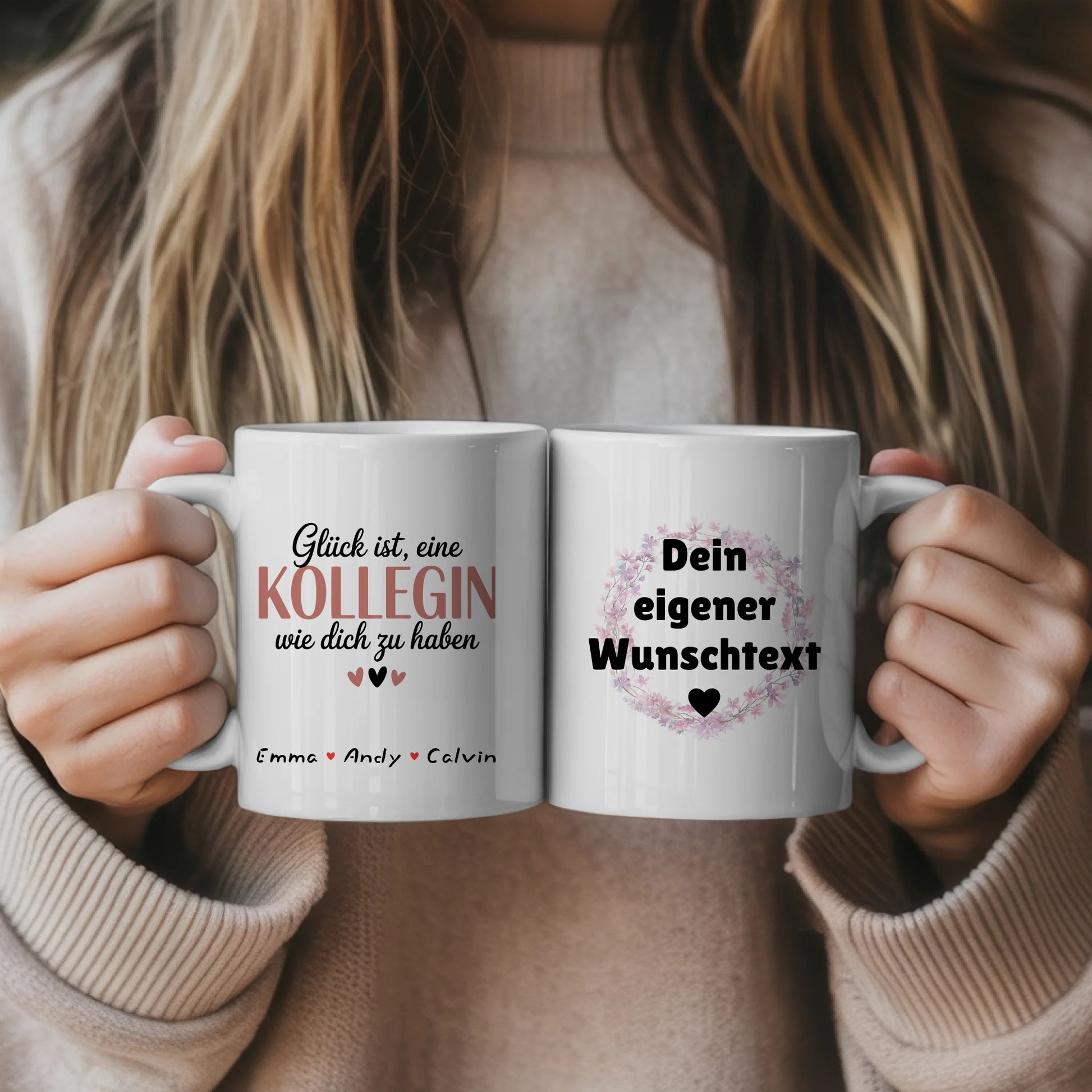 Personalisierte Tassen Für Mitarbeiter Kollegin mit Wunschtext Geschenk Büro individuell 5