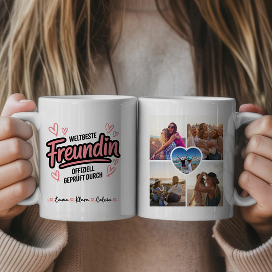 Tasse Freundschaft Personalisiert Fotocollage Geschenk Beste Freundin 1
