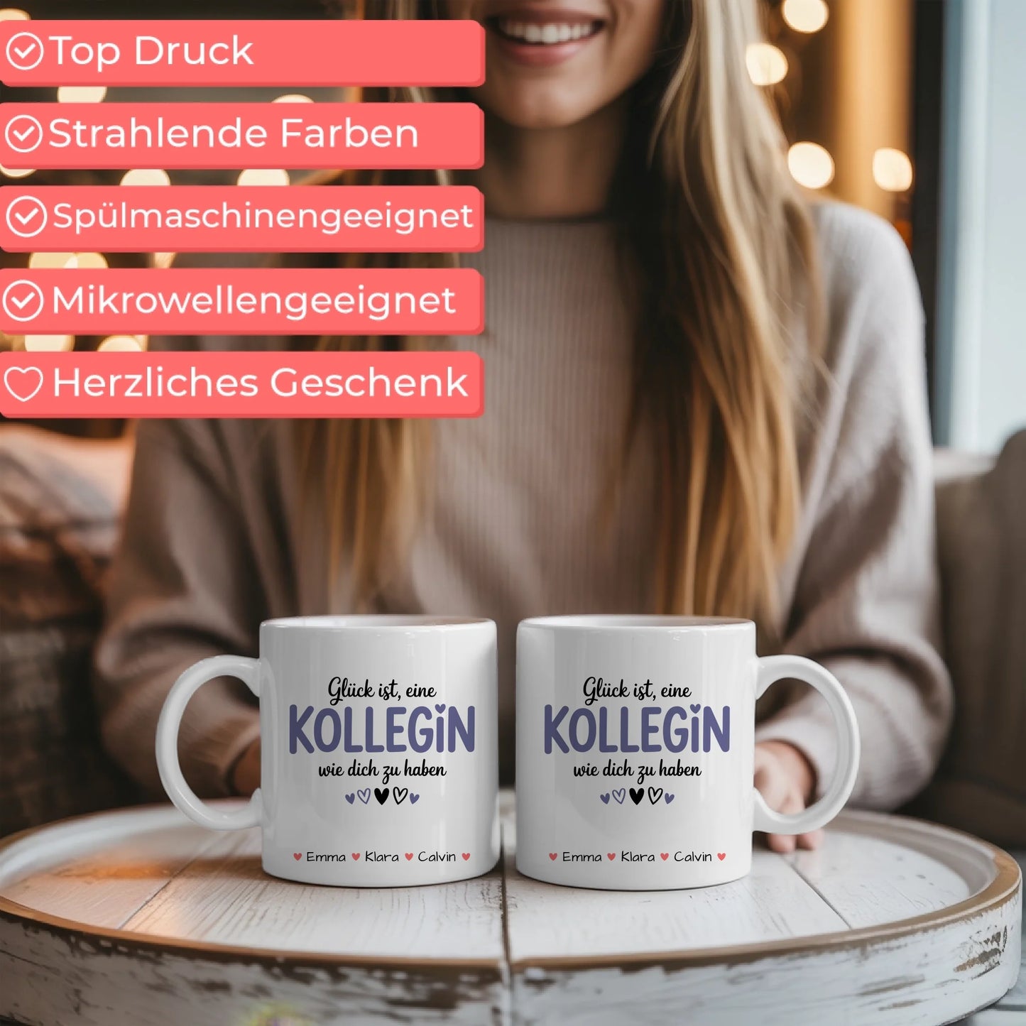 Personalisierte Tassen Für Mitarbeiter Kollegin Geschenkidee mit Namen für Büro und Team 6