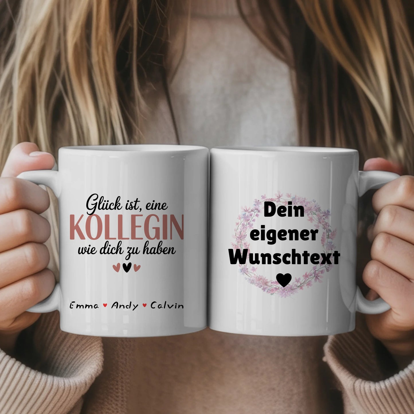 Personalisierte Tassen Für Mitarbeiter Kollegin mit Wunschtext Geschenk Büro individuell 1