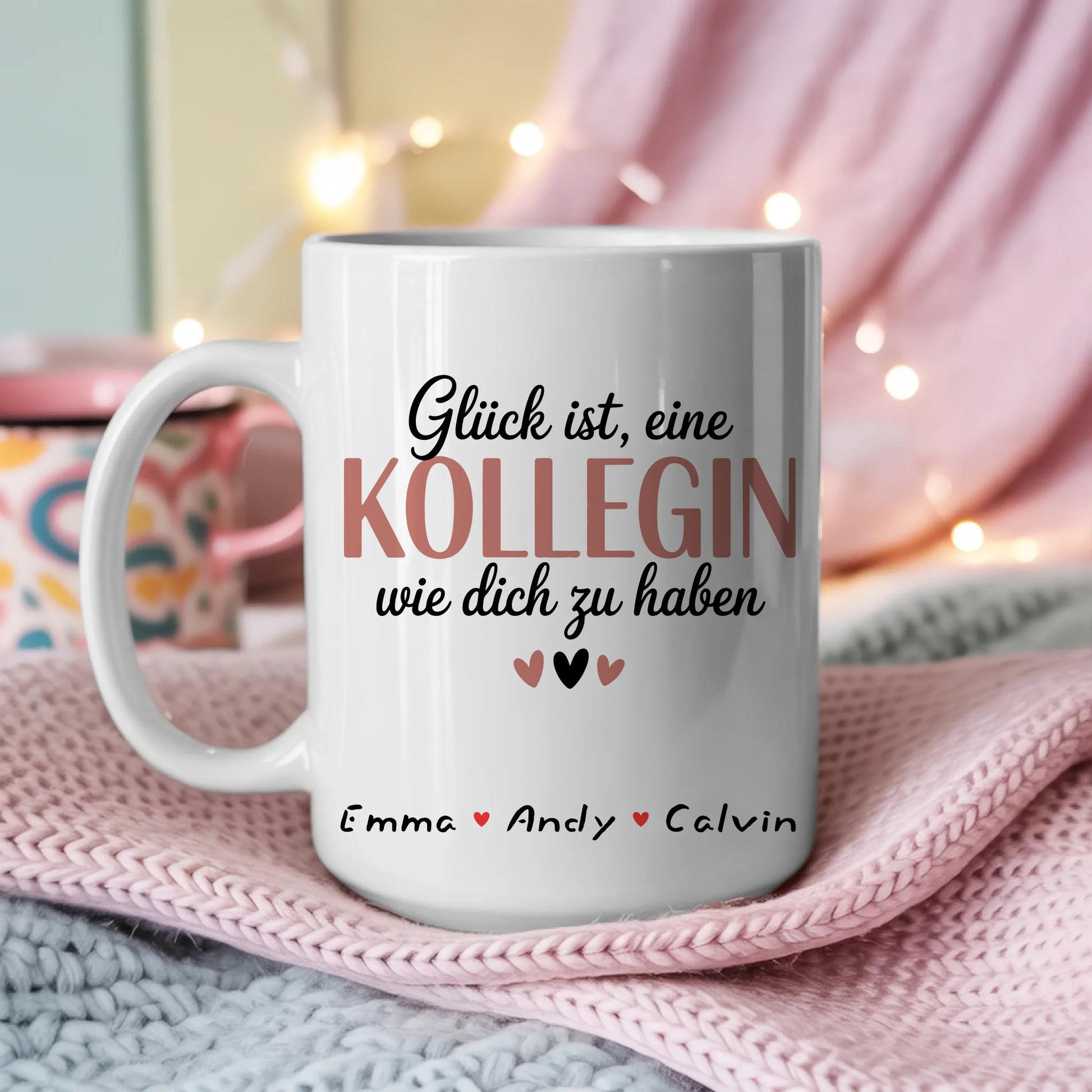 Personalisierte Tassen Für Mitarbeiter Kollegin mit Wunschtext Geschenk Büro individuell 3