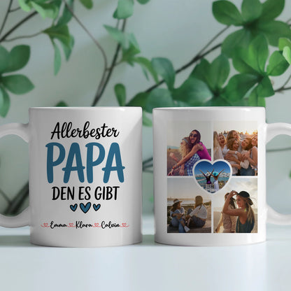 Tasse Vatertag Personalisiert mit Fotocollage Geschenk für Papa mit eigenem Bild 2