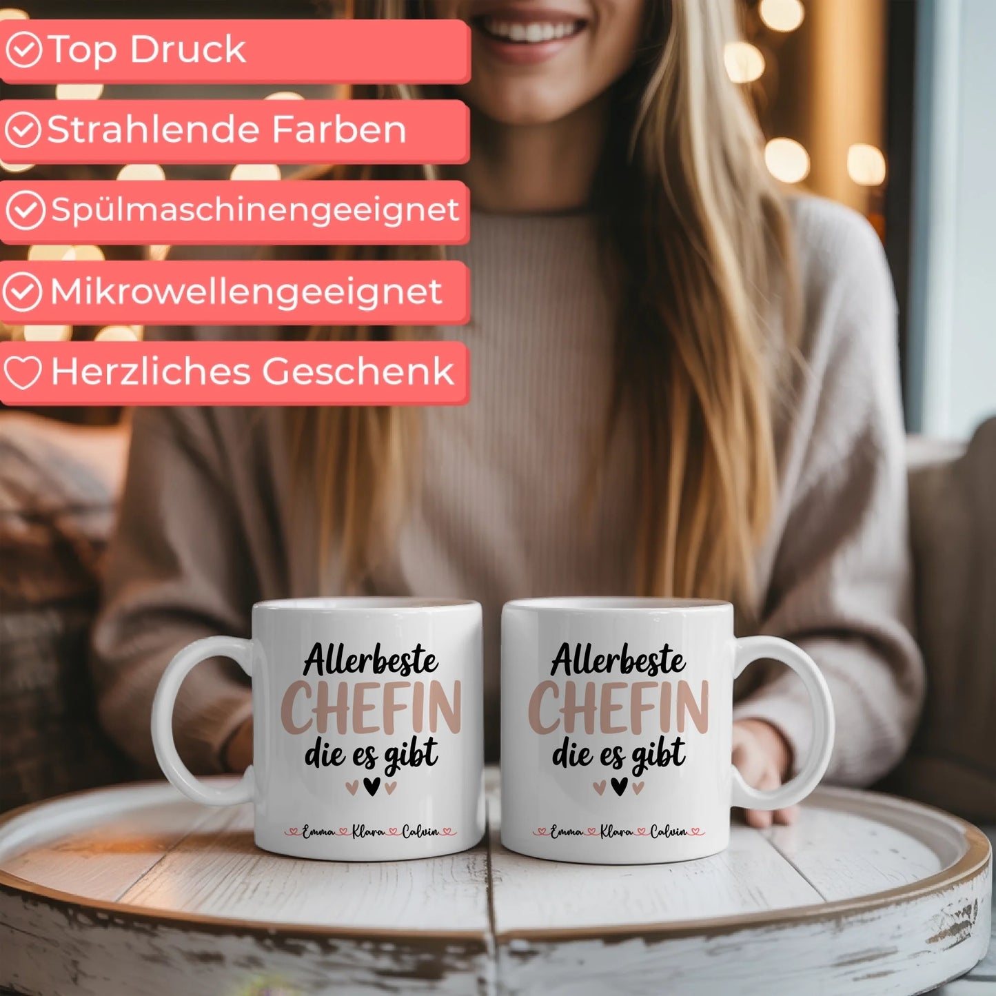 Tasse Mit Namen Und Spruch Chefin Personalisiertes Geschenk für Büro und Alltag 6