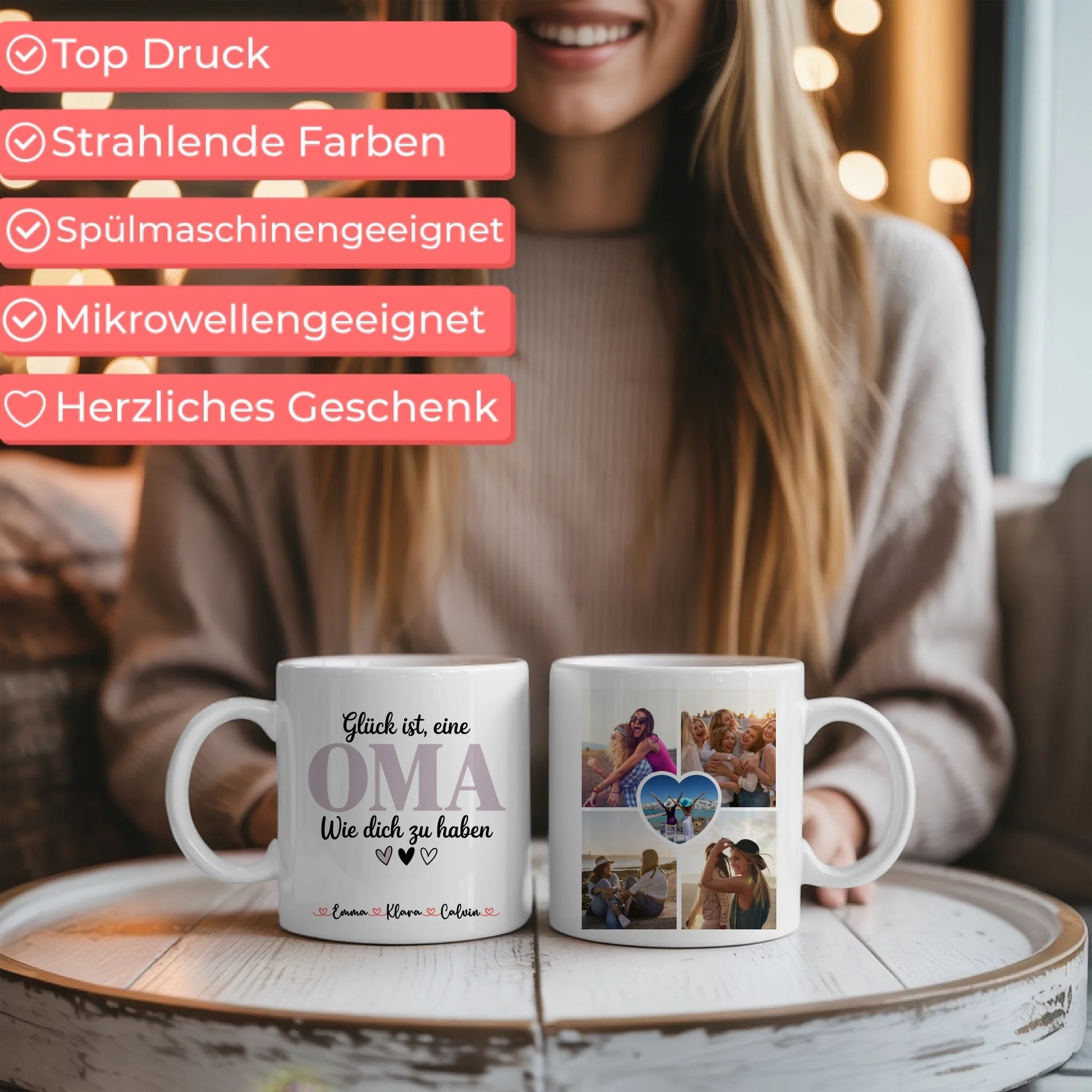 Personalisierte Tasse Oma mit Fotocollage Geschenkidee für Großmutter 6