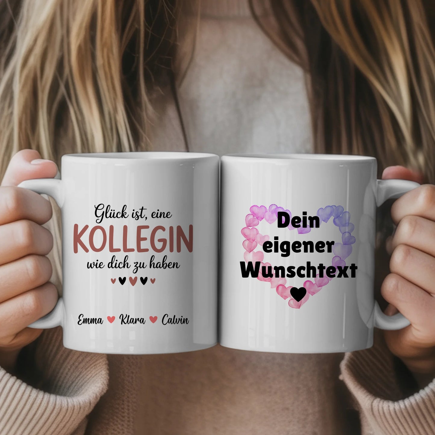Personalisierte Tasse Arbeitskollegin Kollegin mit Wunschtext Geschenkidee Büro Abschied Freundschaft 1