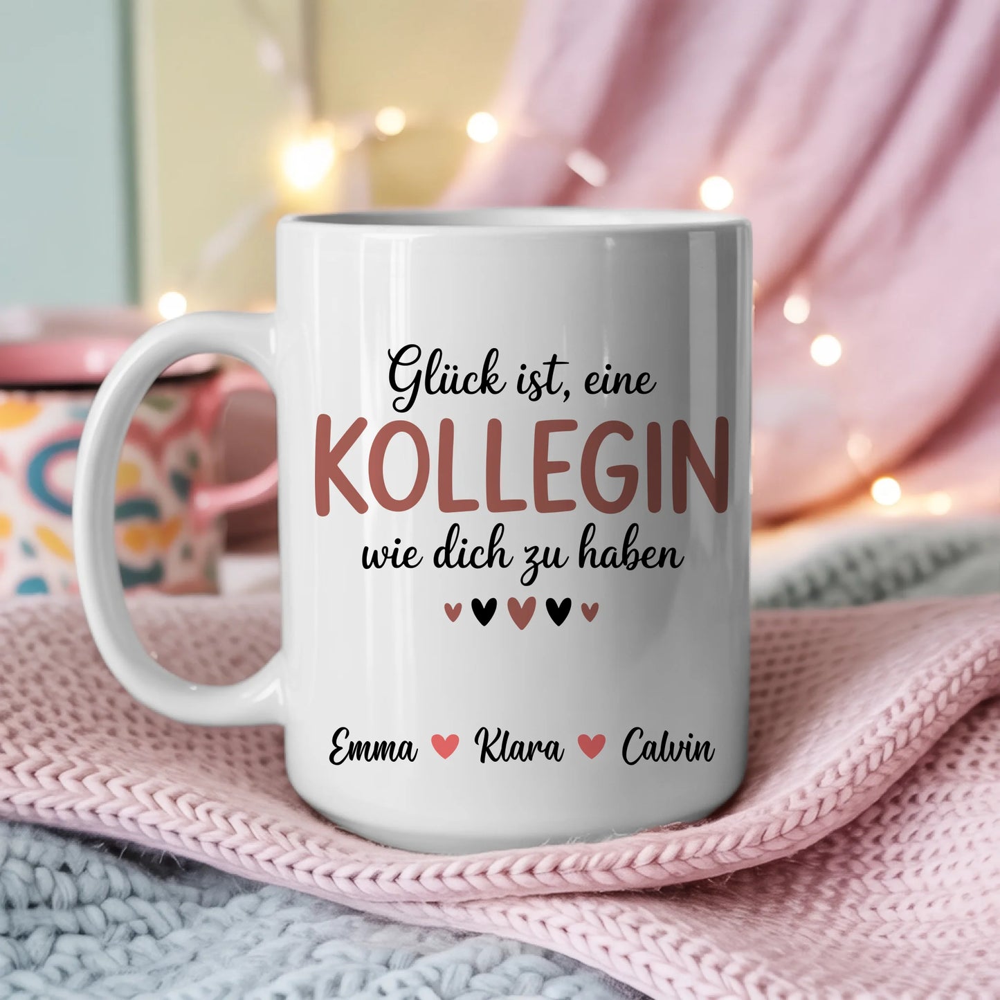 Personalisierte Tasse Arbeitskollegin Kollegin mit Wunschtext Geschenkidee Büro Abschied Freundschaft 3