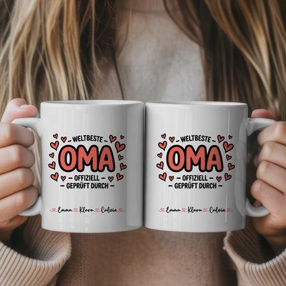 Personalisierte Tasse Oma Geschenk für Oma mit Namen Fototasse individuell bedruckt 1