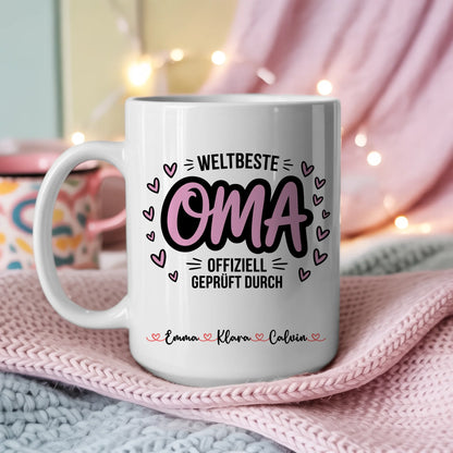 Oma Tasse Personalisiert Geschenk für Oma mit Wunschtext Individuell bedruckte Tasse 3