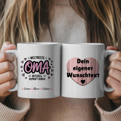 Oma Tasse Personalisiert Geschenk für Oma mit Wunschtext Individuell bedruckte Tasse 1