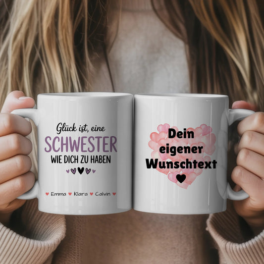 Tasse Beste Schwester Der Welt personalisiert Schwester mit Wunschtext 1