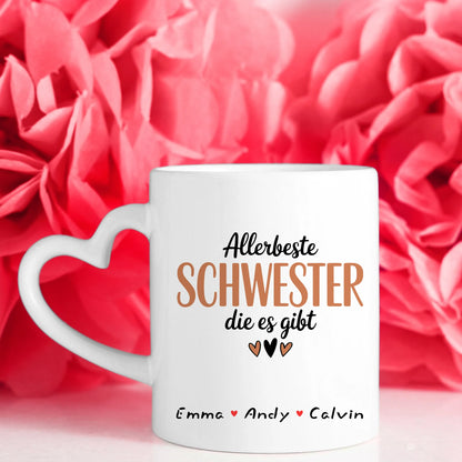 Tasse Beste Schwester Der Welt personalisiert mit Fotocollage Geschenk Schwester 7