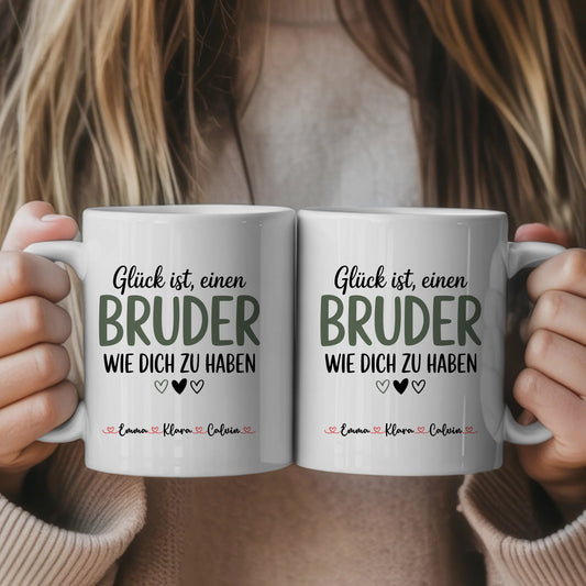 Tasse Mit Namen Und Spruch Bruder Personalisiertes Geschenk für Bruder Geburtstag oder Weihnachten 1