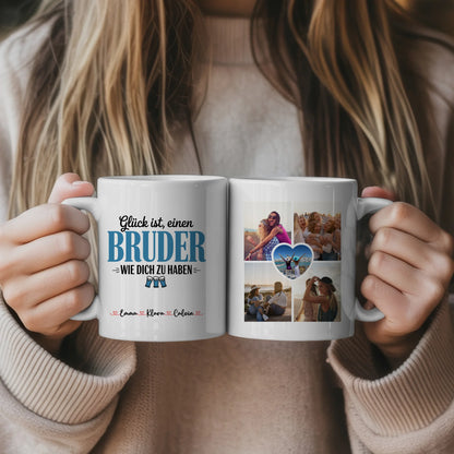 Tasse Mit Namen Und Spruch Bruder Fotocollage Personalisiertes Geschenk 5