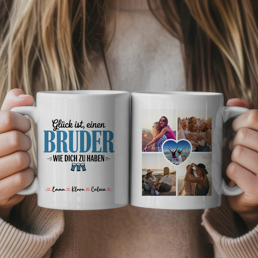 Tasse Mit Namen Und Spruch Bruder Fotocollage Personalisiertes Geschenk 1