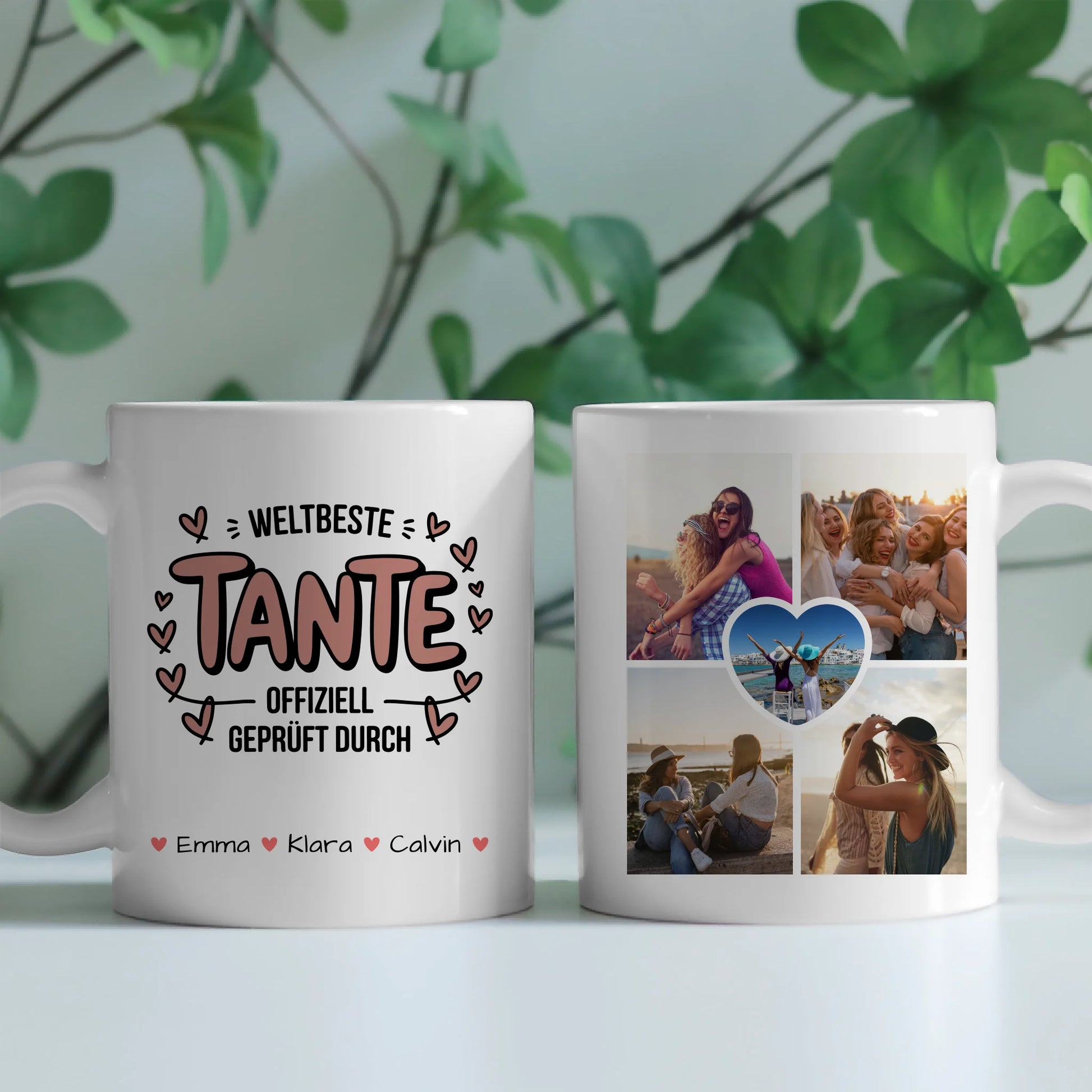 Personalisierte Tasse Mit Namen Tante Fotocollage Geschenkidee für Familie und Freunde 2