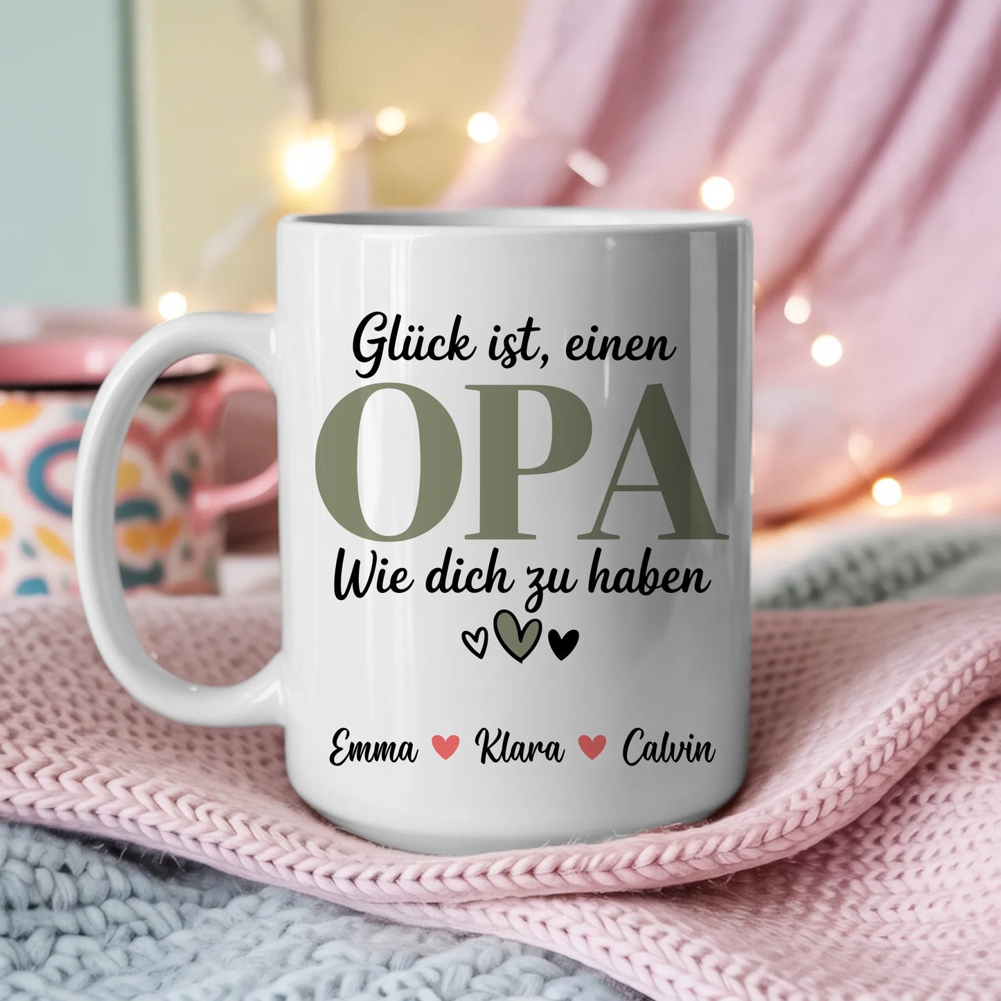 Personalisierte Tasse Opa Opa Geschenk mit Namen Fototasse individuell 3